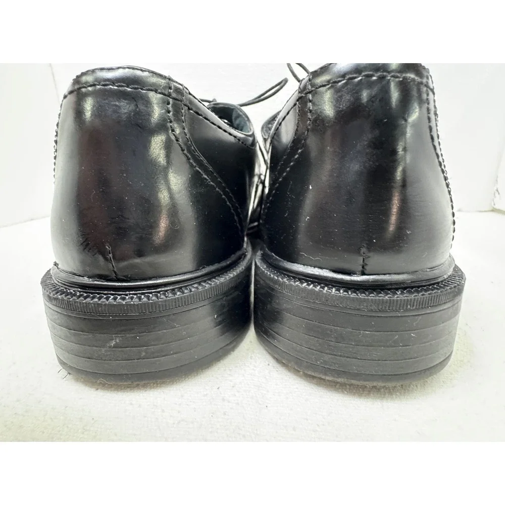 Bostonian Dress Shoes Mens 10 Black Leather Bicycle Toe Lace Up‎ Oxfords